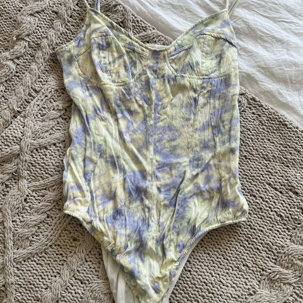 Zara Tie-Dye Bodysuit with Spaghetti Straps